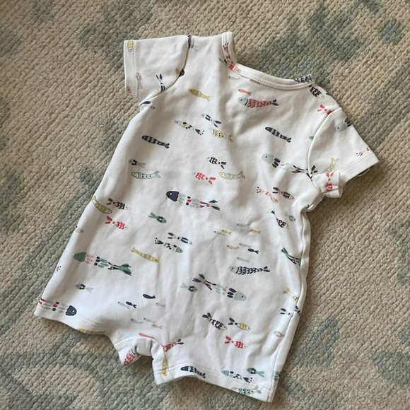 Pehr EUC fish romper 0-3mo organic cotton - Picture 2 of 3